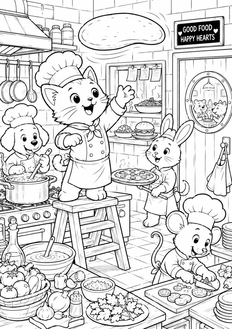 Gatito Para Colorear 16 dibujo para colorear