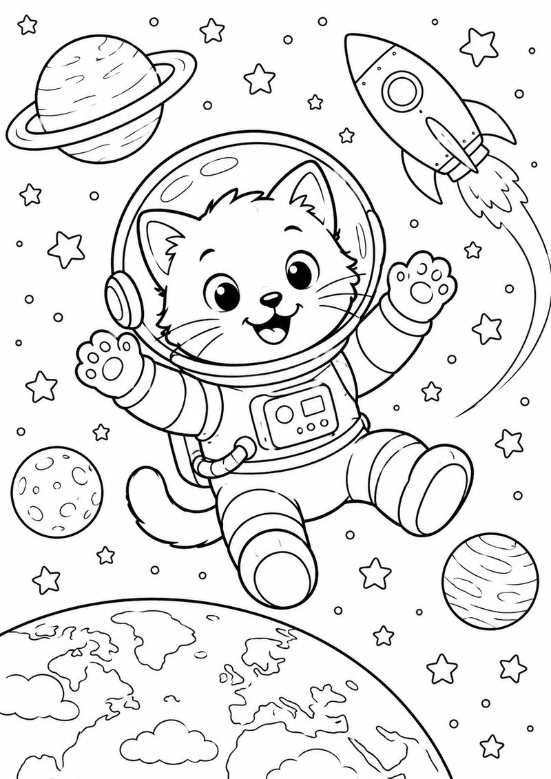 Gatito Para Colorear 2 dibujo para colorear