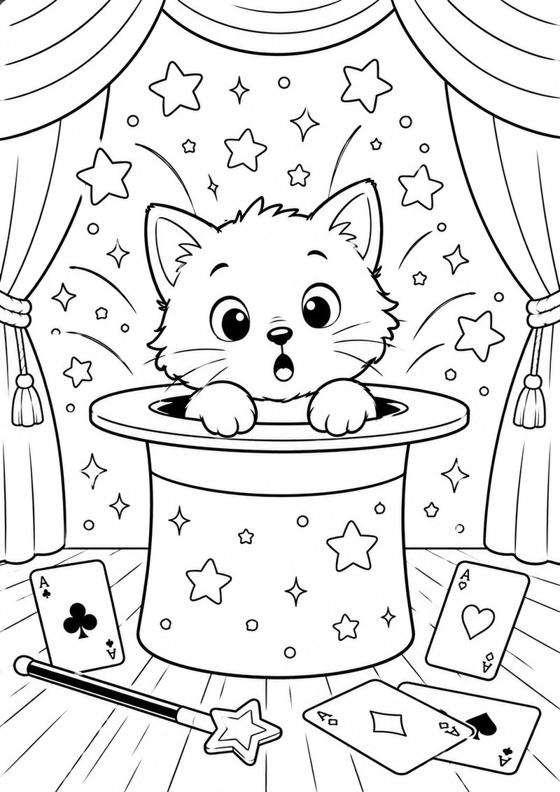 Gatito Para Colorear 3 dibujo para colorear