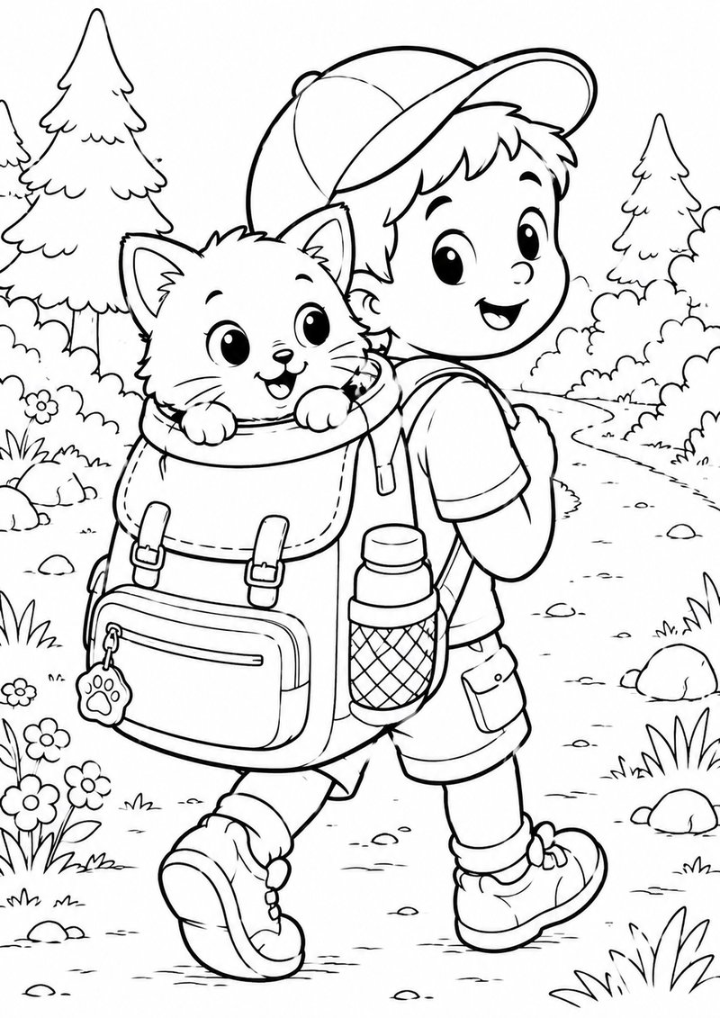 Gatito Para Colorear 5 dibujo para colorear
