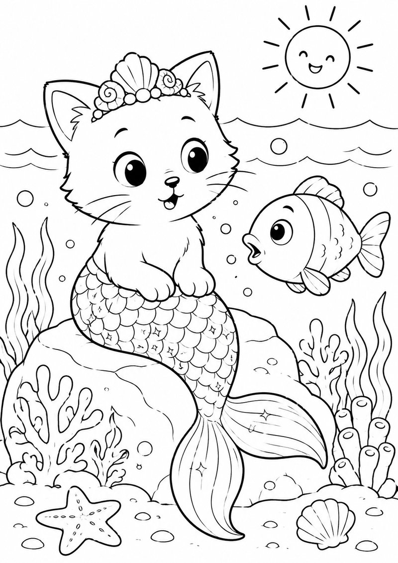 Gatito Para Colorear 7 dibujo para colorear