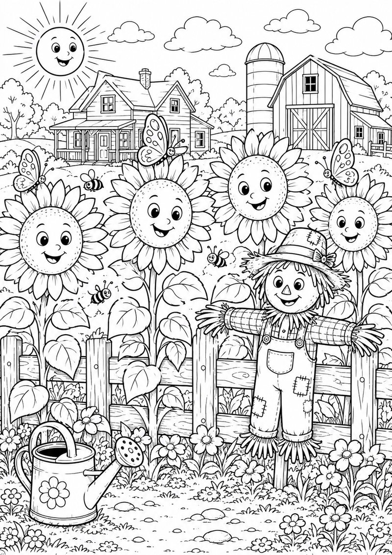 Girasol Para Colorear dibujo para colorear