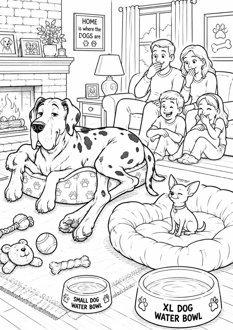 Gran Danés Para Colorear dibujo para colorear
