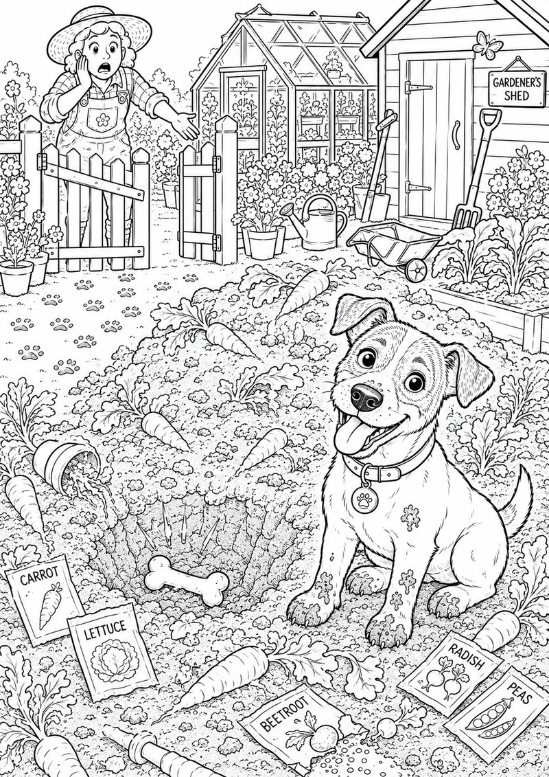 Jack Russell Terrier Para Colorear dibujo para colorear