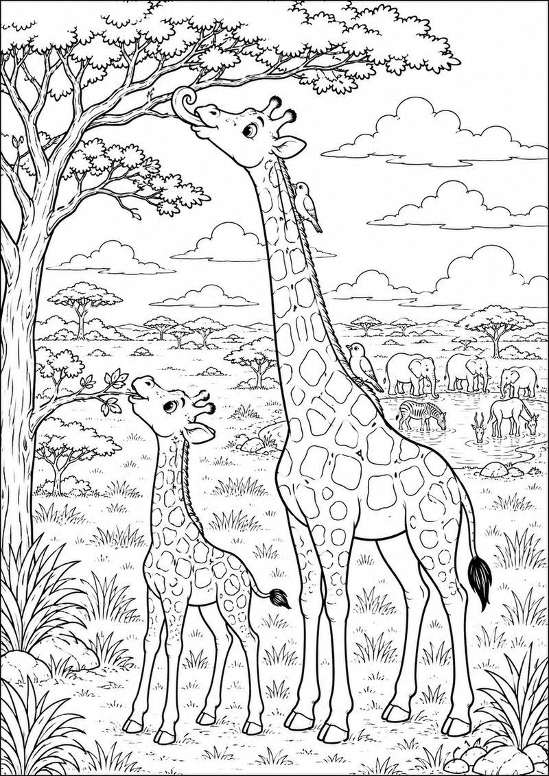 Jirafa Para Colorear dibujo para colorear