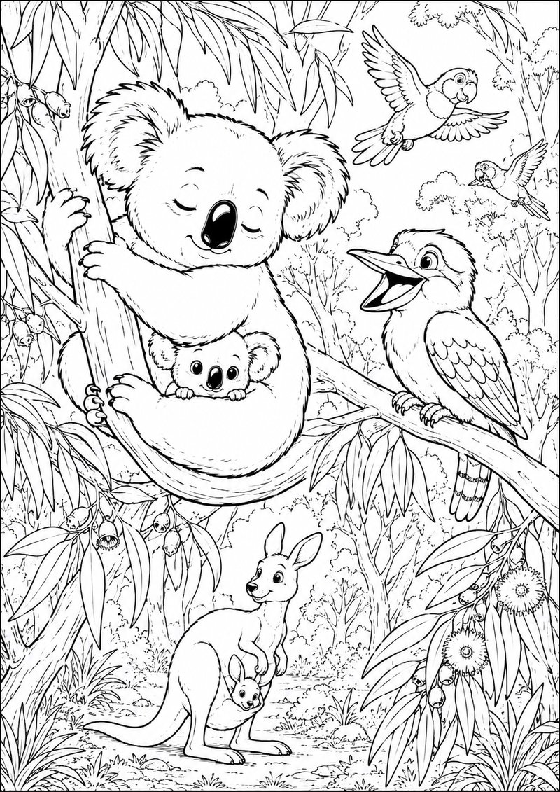 Koala Para Colorear dibujo para colorear
