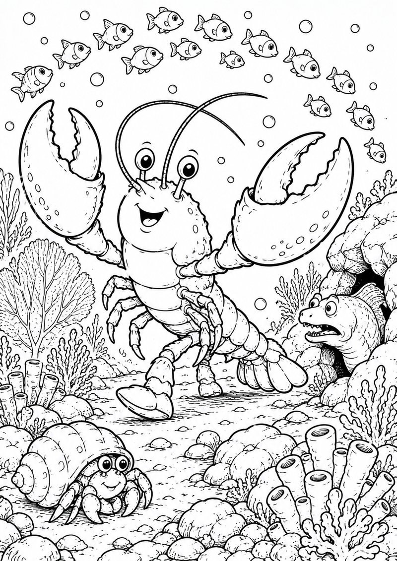 Langosta Para Colorear dibujo para colorear