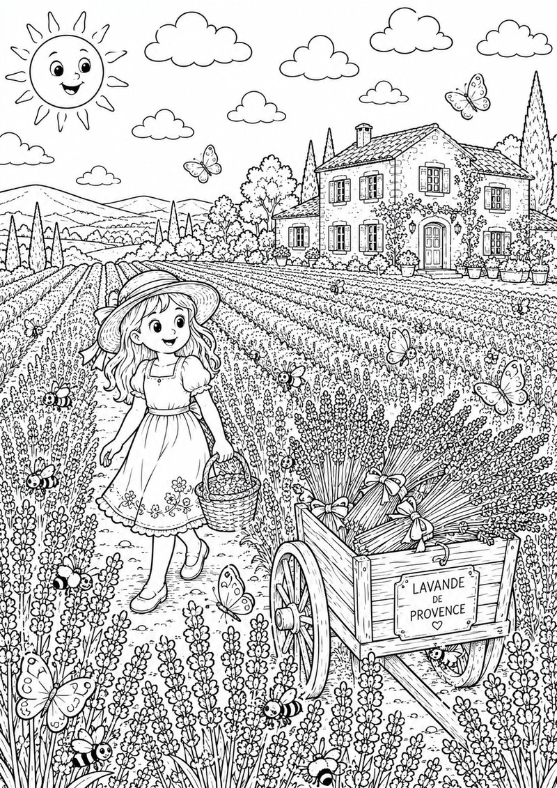 Lavanda Para Colorear dibujo para colorear