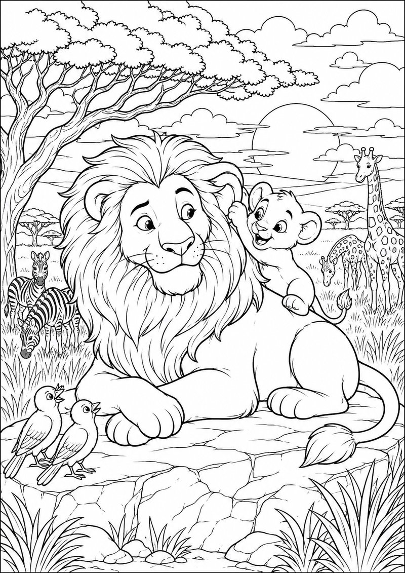 León Para Colorear dibujo para colorear