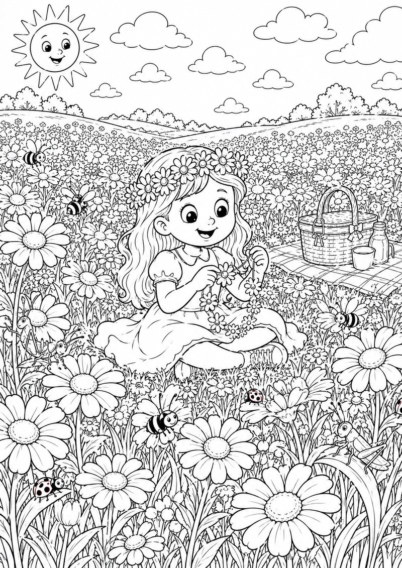 Margaritas Para Colorear dibujo para colorear