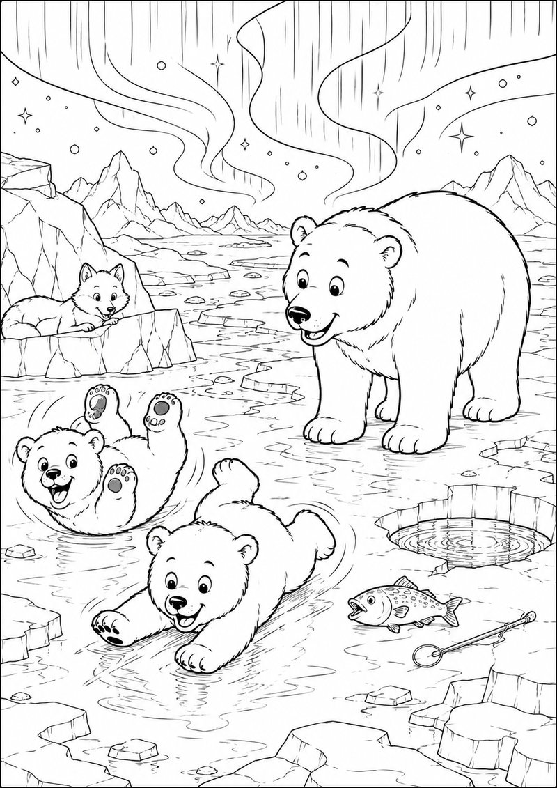 Oso Polar Para Colorear dibujo para colorear