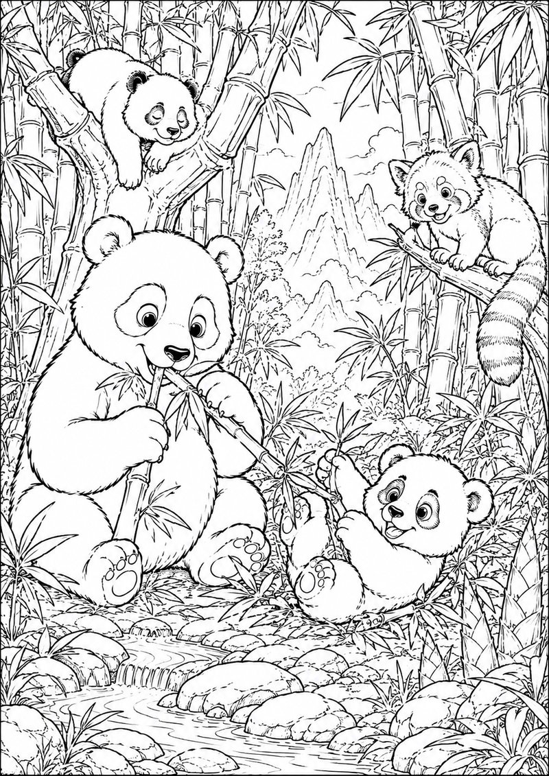 Panda Para Colorear dibujo para colorear