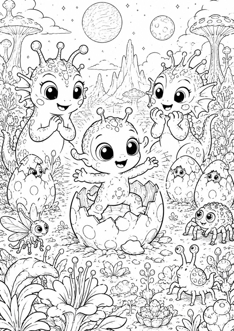 Pequeño Astronauta Para Colorear dibujo para colorear