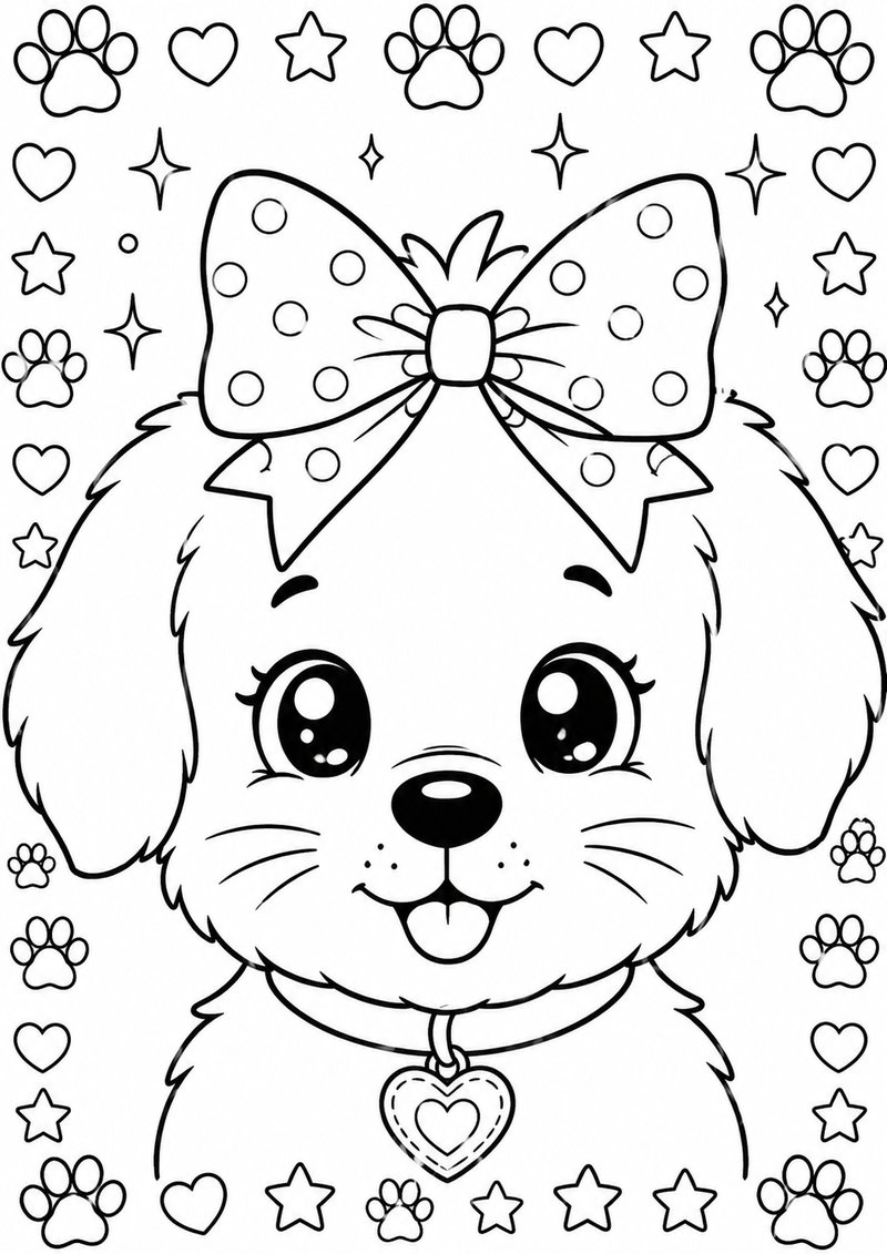 Perrita Para Colorear dibujo para colorear