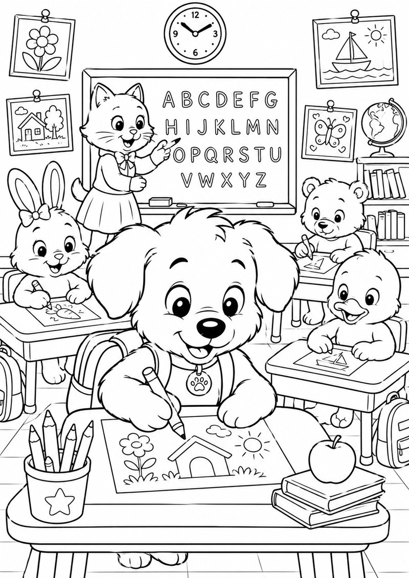 Perrito Para Colorear 10 dibujo para colorear