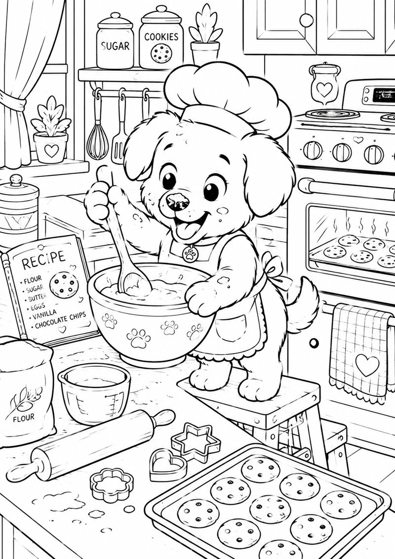 Perrito Para Colorear 13 dibujo para colorear