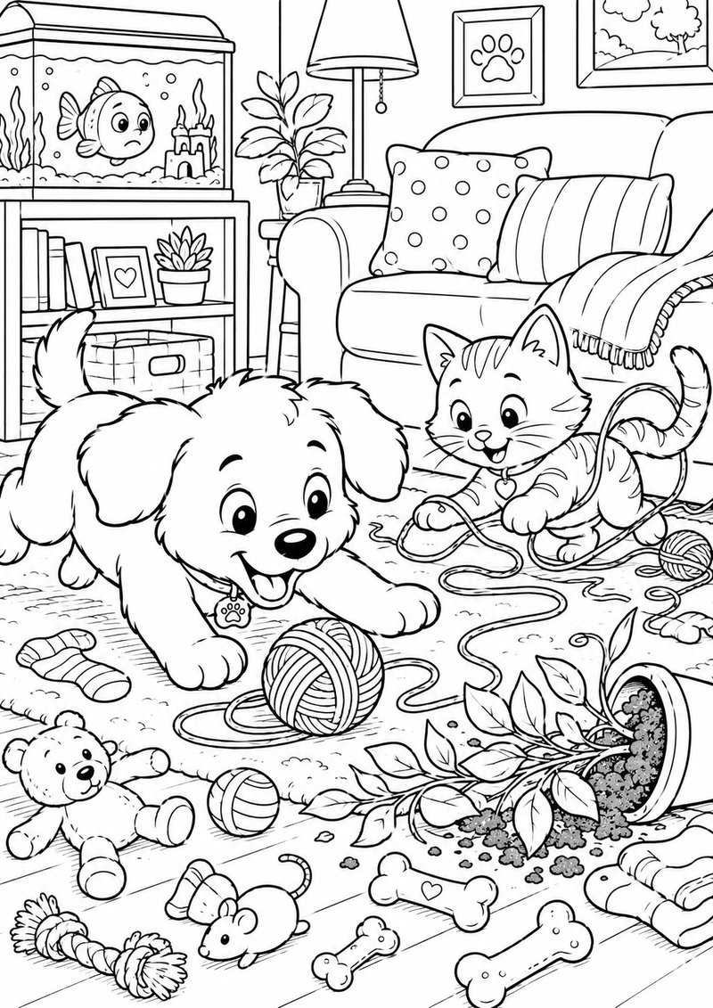 Perrito Para Colorear 14 dibujo para colorear