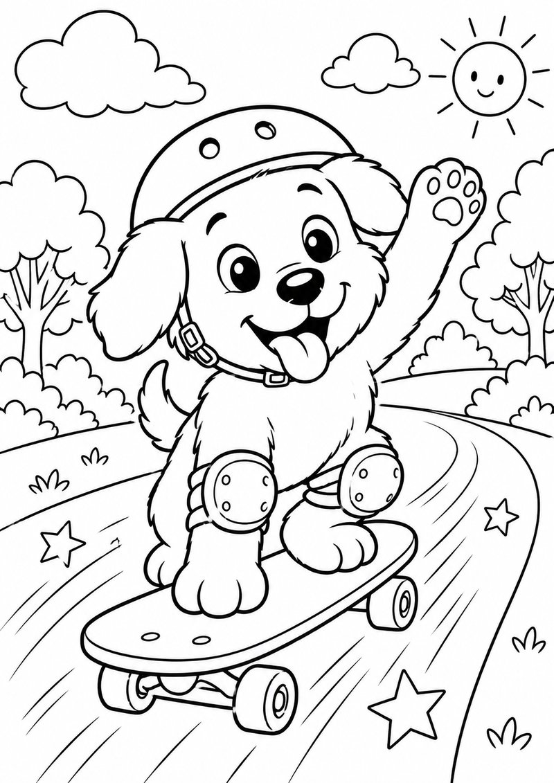 Perrito Para Colorear 17 dibujo para colorear