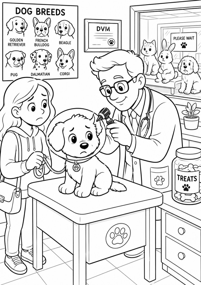 Perrito Para Colorear 18 dibujo para colorear