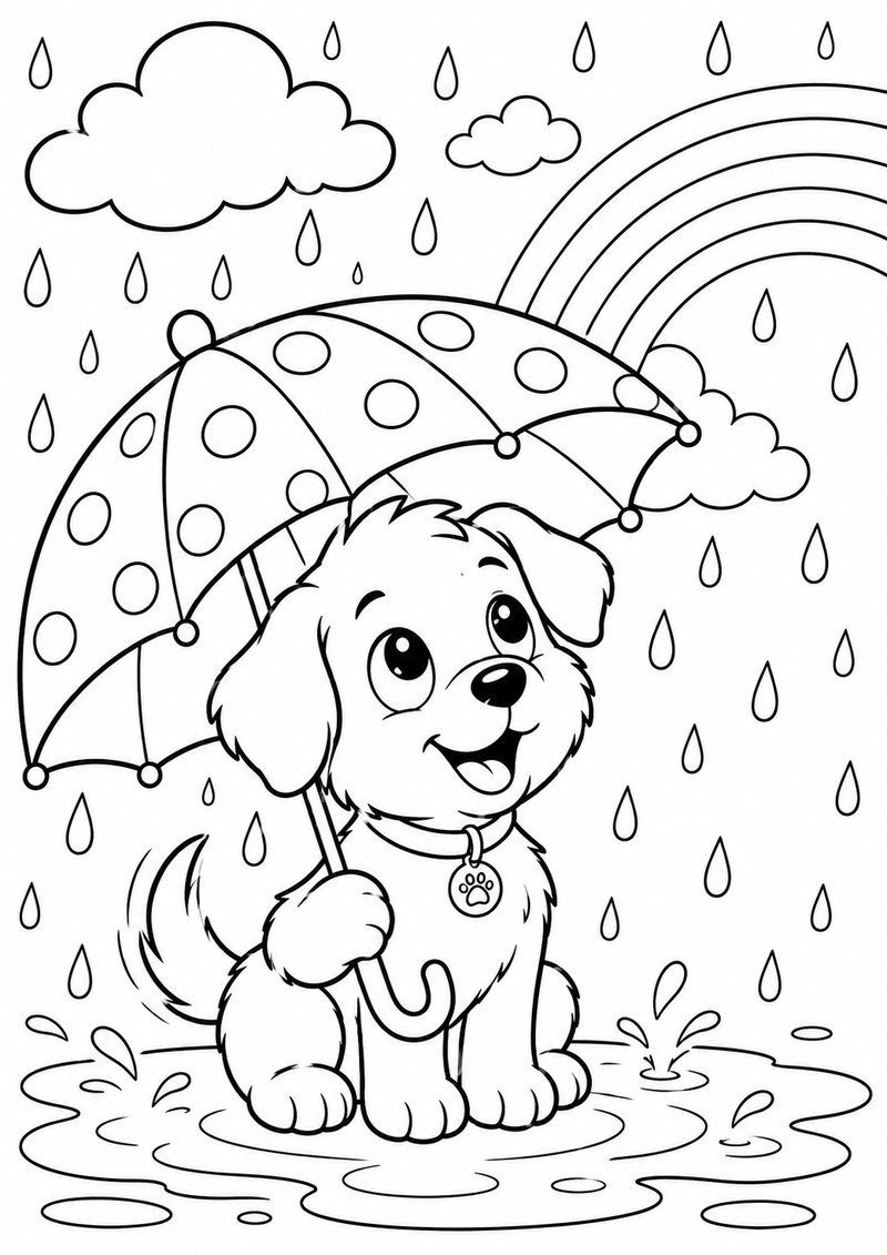 Perrito Para Colorear 3 dibujo para colorear