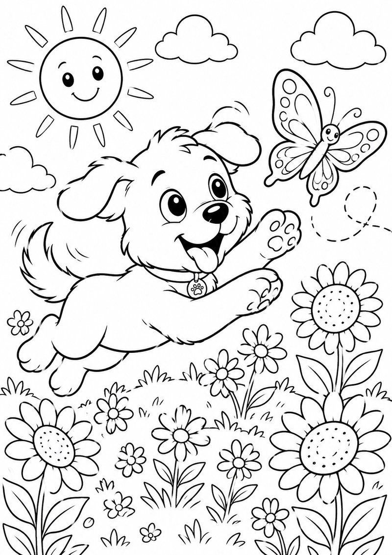 Perrito Para Colorear 6 dibujo para colorear