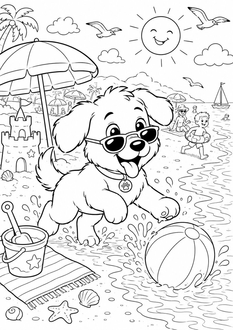 Perrito Para Colorear 8 dibujo para colorear