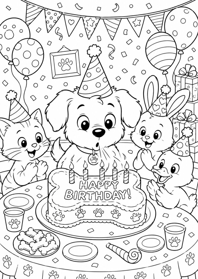 Perrito Para Colorear 9 dibujo para colorear