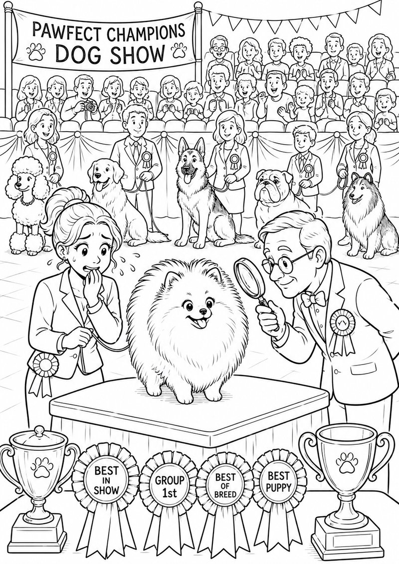 Pomerania Para Colorear dibujo para colorear
