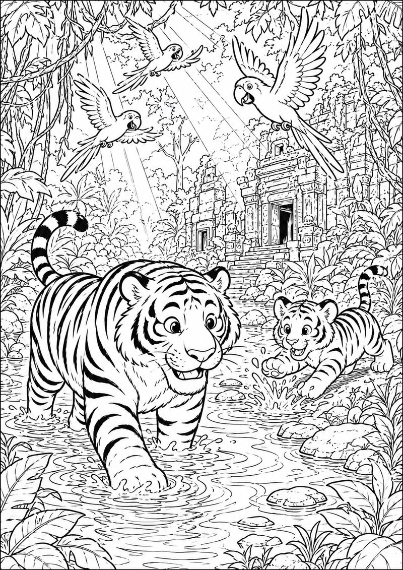 Tigre Para Colorear dibujo para colorear