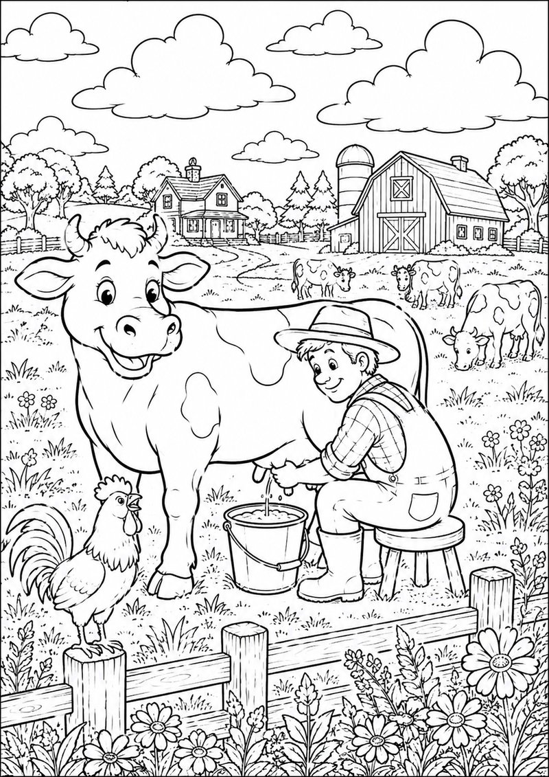 Vaca Para Colorear dibujo para colorear