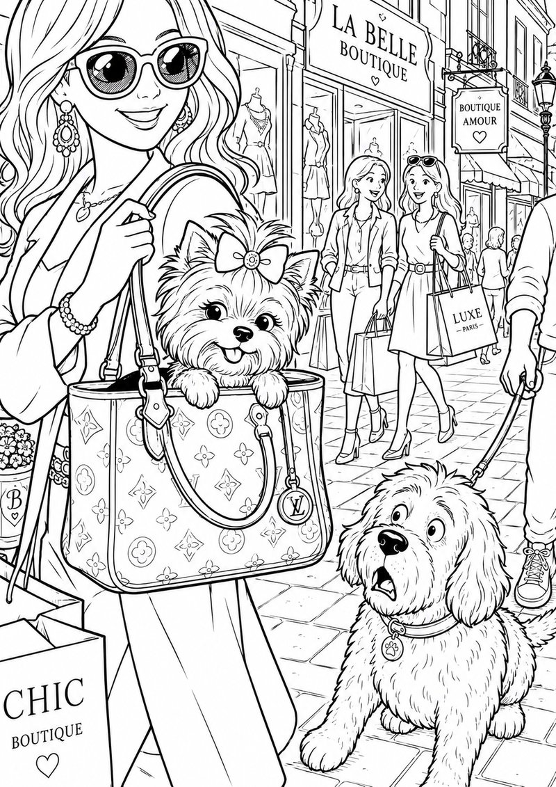 Yorkshire Terrier Para Colorear dibujo para colorear